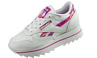 Reebok Girls Classic Leather Glimmer Dubble Ripple Leisure Shoes