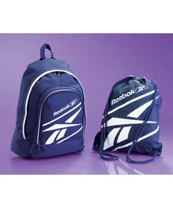 Reebok Graphic Backpack and Gym Bag - Navy