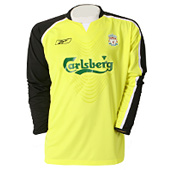 Reebok Liverpool Away Goalkeeper Shirt 2005/06 with Reina 25 printing.