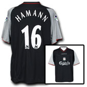 Reebok Liverpool Away Shirt 2002/03 with Hamann 16 printing.