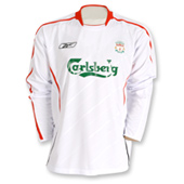 Reebok Liverpool Away Shirt 2005/06 - Long Sleeve Juniors.