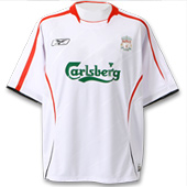 Reebok Liverpool Away Shirt 2005/06 with Crouch 15 printing.