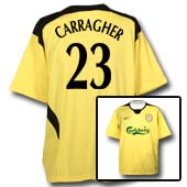 Reebok Liverpool FC Away Shirt - 2004 - 2005 with Carragher 23 printing.