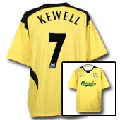 Reebok Liverpool FC Away Shirt - 2004 - 2005 with Kewell 7 printing.