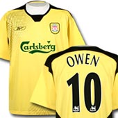 Reebok Liverpool FC Away Shirt - 2004 - 2005 with Owen 10 printing.