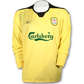 Reebok Liverpool FC Long Sleeve Away Shirt - 2004/05 with Cisse 9 printing.