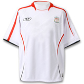 Reebok Liverpool Juniors Away Shirt (No Sponsor) 05/06 - White/Red/Black.