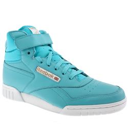 Reebok Male Reebok Ex-O-Fit Mid Clean Leather Upper Fashion Trainers in Blue, Green, Yellow