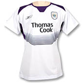 Reebok MCFC Womens Away Shirt - White/City Purple/Reebok Navy.