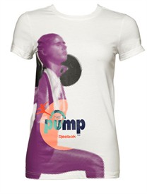 Reebok Womens BB Pump Graphic T-Shirt White