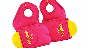 Reebok Wrist Weights, Pink, 2 x 0.5kg