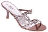 EyeCatchShoes - Womens Dyana Diamante Sandals Brown Size 8