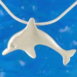 Reef Jewelry Diamond Eye Dolphin on Chain