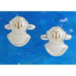 Reef Jewelry Divers Helmet Cufflinks