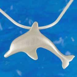 Reef Jewelry Dolphin Pendant on Snake Chain