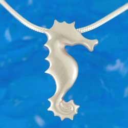 Reef Jewelry Medium Seahorse on Snake Chain