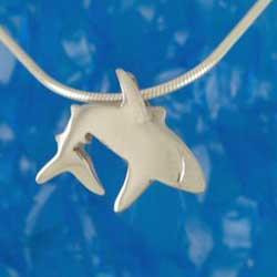 Reef Jewelry Shark Trust Logo on Snake Chain