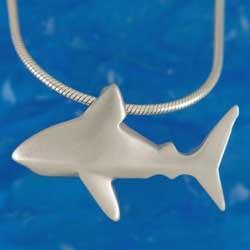 Reef Jewelry Small Great White on Snake Chain