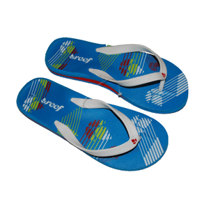 Ladies Reef Forkette Flip Flop. Blue White