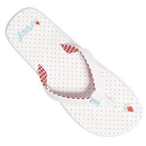 Ladies Reef Lakeside Flip Flop. White Red