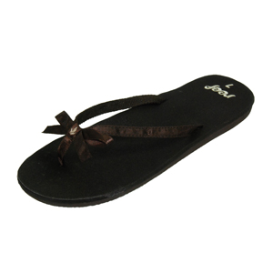 Ladies Reef My Tie Flip Flop. Brown