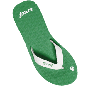 Ladies Reef Rbbr Flip Flop. Green