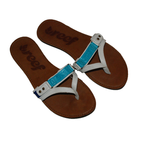 Reef Ladies Ladies Reef Sweet Bella Flip Flop. White Blue
