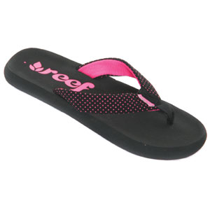 Reef Ladies Seaside Sandal - Black/Pink Dots
