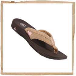 Reef Lucia Leather Flip Flop Tan