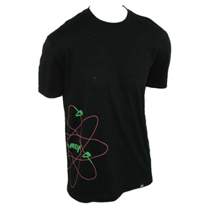 Reef Mens Mens Reef Atomic Model T-Shirt. Black