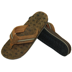 Mens Reef Bonzer Flip Flop. Brown - Crowns