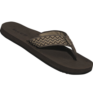 Mens Reef Contour Smooth Flip Flops. Tan