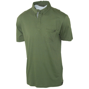 Reef Mens Mens Reef Extremily Pure Polo Top. Military Green