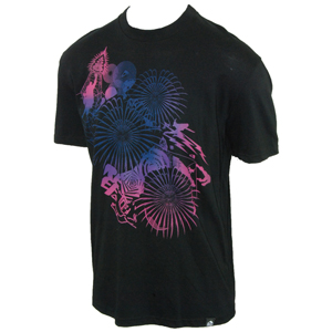 Mens Reef Fireworks T-Shirt. Black
