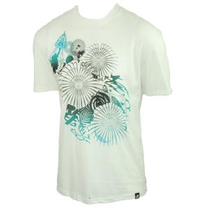 Mens Reef Fireworks T-Shirt. White