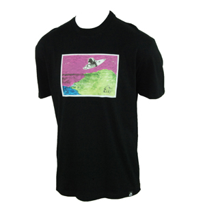 Reef Mens Mens Reef Photo Paint T-Shirt. Black