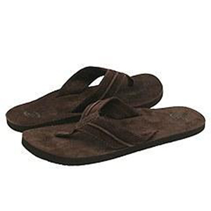 Mens Reef Sultan Flip Flop. Brown Suede