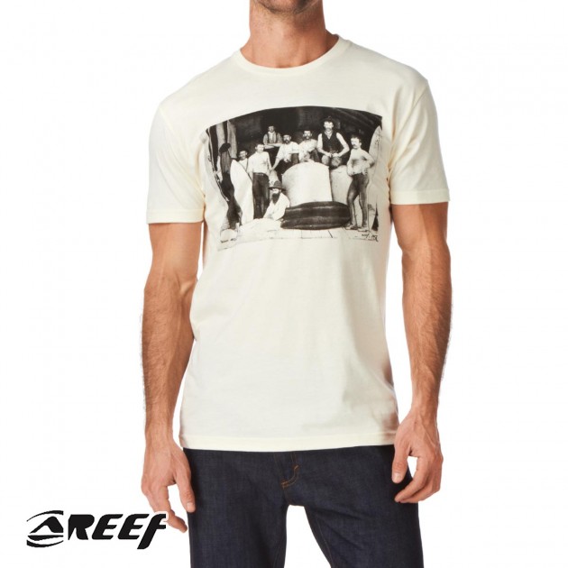 Reef Mens Reef Dudes T-Shirt - Cream