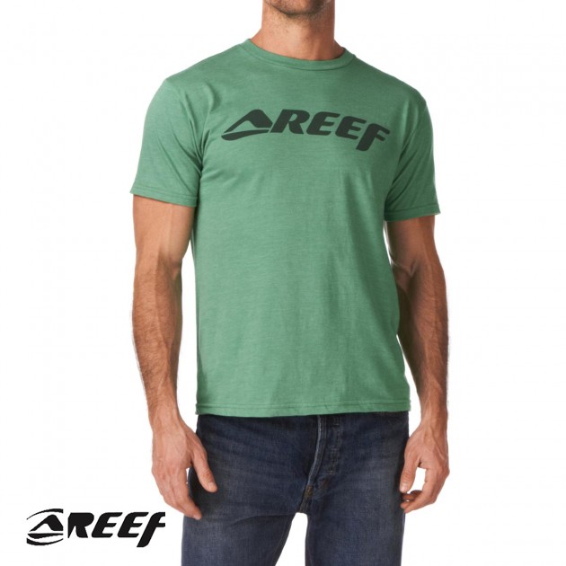 Reef Mens Reef Sea Of Neptune T-Shirt - Kelly/Heather