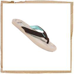 Seaside Flip Flop Taupe/Blue