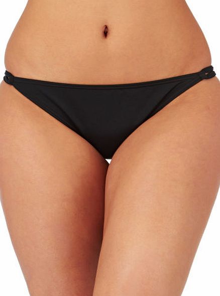 Reef Womens Reef Solid String Bikini Bottom - Black