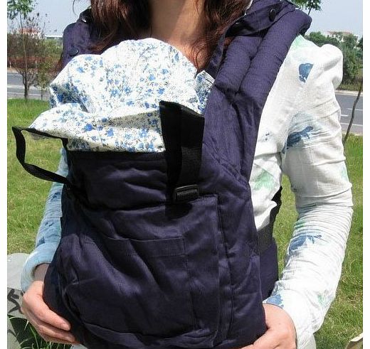 Reelva BBCL295 New Dark Blue Front Back Baby Safety Carrier Infant Comfort Backpack Sling Wrap Harness