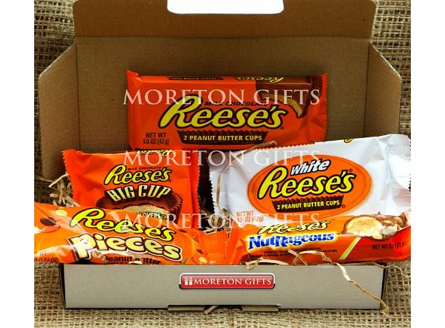 Reeses Fun Box - Peanut Butter Cups Milk amp; White, Pieces, Nutrageous amp; Big Cup - By Moreton Gifts