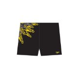 Reeves Speedo Endurance Plus Assertive Aquashort Boys Swimming Trunks (Black/Yellow 26`)