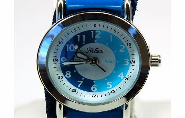 Reflex Boys Blue Time Tutor/Teacher Velcro Watch-Reflex