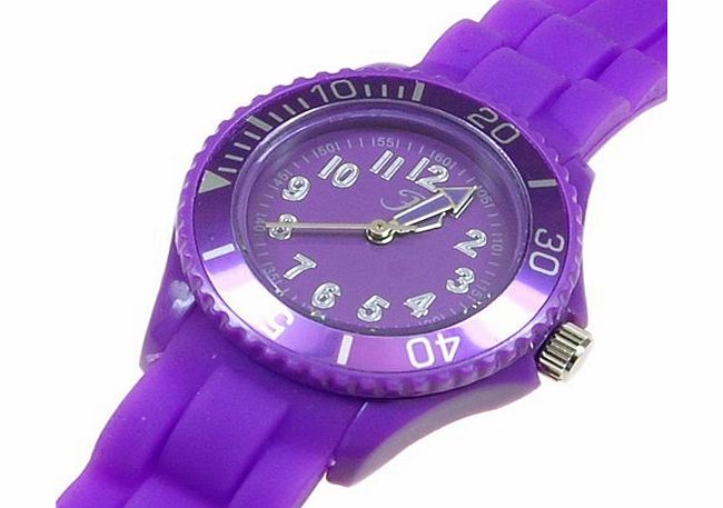Reflex Girls/Boys Reflex Silicon Rubber strap Watch Purple Childrens size