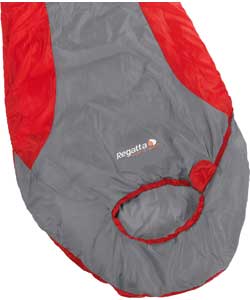 Regatta 300gsm Red/Grey Mummy Sleeping Bag -