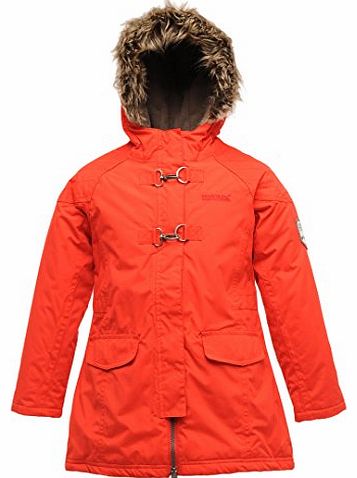Regatta Greta Girls Waterproof Insulated Hooded Jacket (Lollipop, 7 - 8 years (EU 128))
