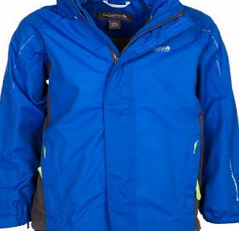 Regatta Hawkeye Kids, Childrens, Boys, Girls Interactive Waterproof amp; Breathable Jacket (7 - 8 years (EU 128), Oxford Blue)