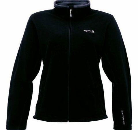 Regatta LADIES REGATTA FULL ZIP ANTI-PILL FLEECE JACKET SIZES 10-26 (10, Black)